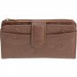 Brown Leather Ladies Wallet with Space for Credit Cards and Bills
