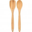 Hang-Up Design 2Pc Bamboo Utensil Set With Ergonomic Handler