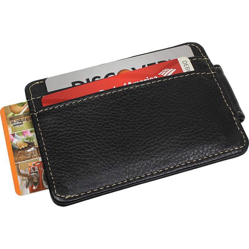 Money Clip Wallet with Business and Credit Card Pockets