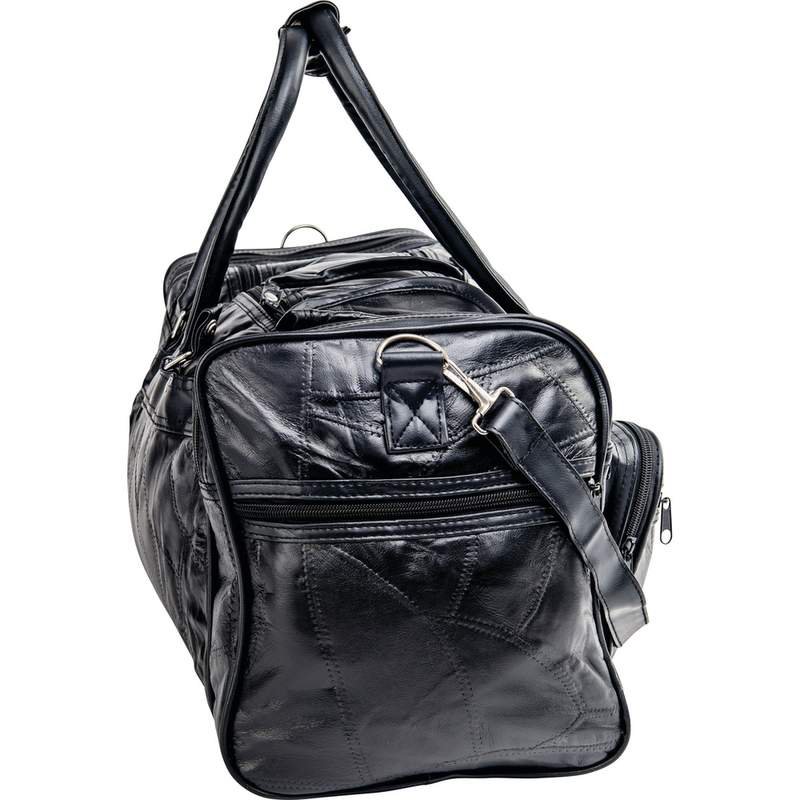 Embassy Genuine Leather 17" Tote Bag with Zippered End Saddlebags Out