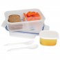 LaCuisine Microwave Safe 34 oz Locking Divided Lunch Container