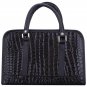 Black Faux Alligator Bible Cover with Zippered Main Pocket
