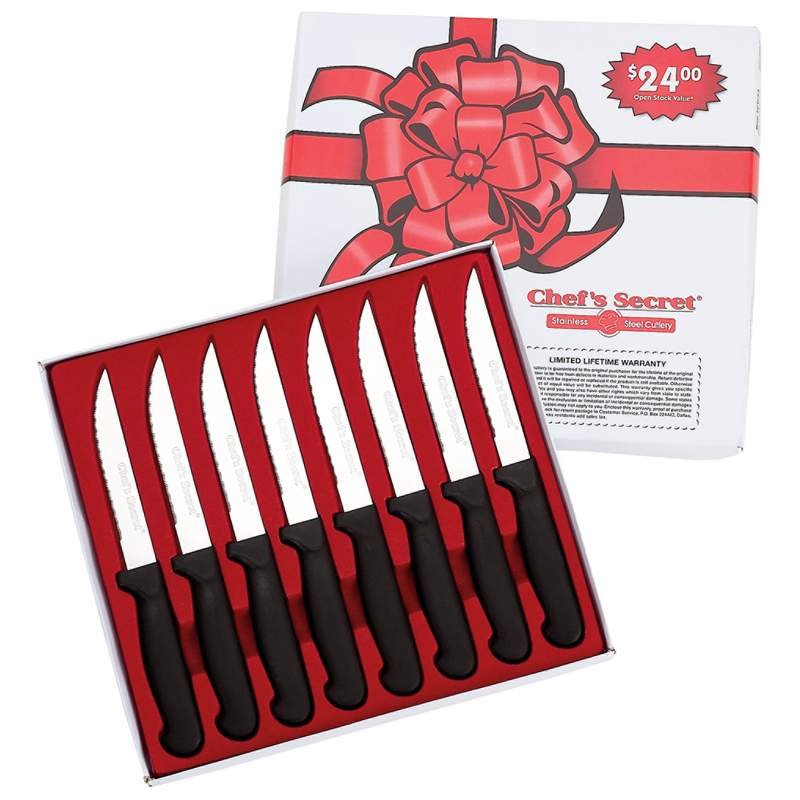 Chef's Secret 8pc Surgical Stainless Steel Blade Steak Knife Set Sold Out