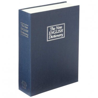 Small Faux Dictionary Safe with Locking Metal Inner Compartment