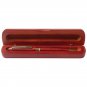 Twist-Action Black Ink Ballpoint Pen in a Rosewood Finish Box