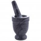 HealthSmart Black Marble Mortar and Pestle
