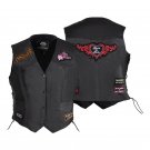 Rocky Mountain Hide Ladies Solid Buffalo Leather Vest - Size Extra-Large