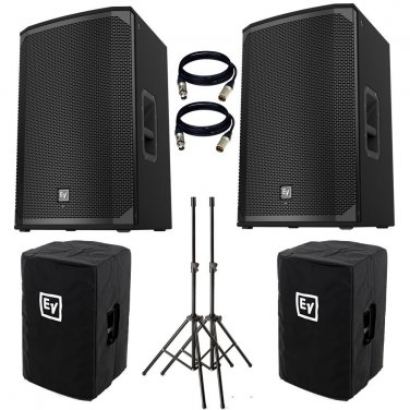 Electro-Voice EKX-15P Powered 15" 2-Way Speaker. With Free Cover, Stand and XlR Cables