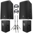Electro-Voice EKX-12P Powered 12" 2-Way Speaker US. Free Stand, Cover and 2 XLR Cables.