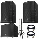 Electro-Voice EKX-12P With EKX-18SP Powered 18" Subwoofer, Stand and 2 XLR Cables