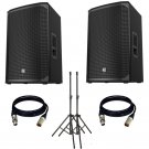Electro-Voice EKX-15P Powered 15" 2-Way Speaker. With Free Stand and XLR Cables
