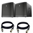 Electro-Voice ETX-15SP 15" (PAIR) Powered Subwoofer. W/ 2 XLR Cables