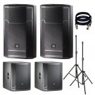 JBL PRX715 15-Inch  With 2 PRX718XLF, Stand and XLR Cables