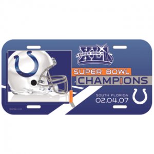  Indianapolis Colts Super Bowl Champ License Plate Wincraft