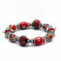 Gypsy Lampwork Bead Bracelet - Red