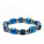 Gypsy Lampwork Bead Bracelet - Dark Blue