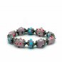 Gypsy Lampwork Bead Bracelet - Pink