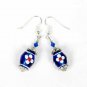 Gypsy Lampwork Bead Earrings - Dark Blue