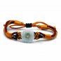 Jessica Bracelet - Single Flower - Brown-Gold-Brown Band