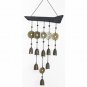 Chinese Bell Wind Chime - Brass & Wood