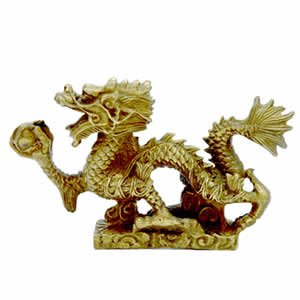 Chinese Abundance Dragon - Brass