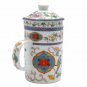 Porcelain Tea Cup - Strainer - Nature - Bird