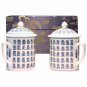 Tea Mugs - Tea for Two - Blue Character Cups