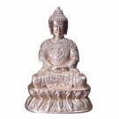 Buddha - Silver (Brass) Ornate - 5 inch