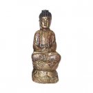Meditating Buddha on Lotus - Camphor Wood -12.6 inch