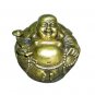 Sitting Laughing Hotai Buddha - Brass - 2 Inches