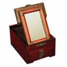 Leather Vanity Mirror Box