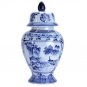 Chinese Porcelain Ginger Jar -  Blue and White - 12 inch