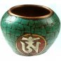 Ritual Bowl with Om - Jade and Copper