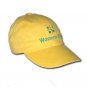 Women Fly Hat: Yellow Hat/Teal Embroidery