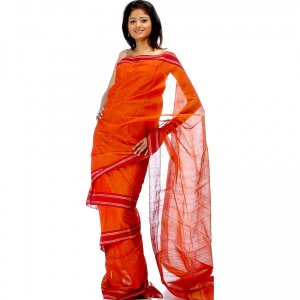 Rust Bharatnatyam Sari