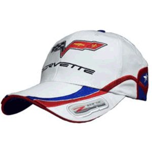 Corvette C6 Z06 505 HP Highly Detailed Embroidered Cap WHITE