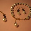 Pearl/Garnet set.
