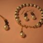 Pearl/Garnet set.