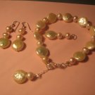 Pink Coin Freshwater pearl set.