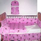 Pink John Deere crib bumper