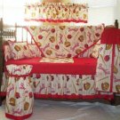 Baseball crib bumper