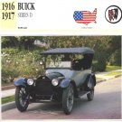 1916 16 BUICK D-45 SERIES D TOURER COLLECTOR COLLECTIBLE INFO CAR CARD NICE 1916 16 BUICK D-45 SERIES D TOURER COLLECTOR COLLECTIBLE INFO CAR CARD NICE