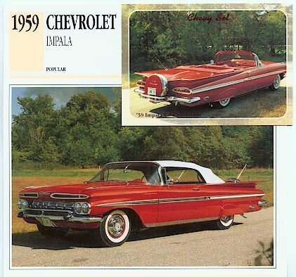 1959 59 CHEVY CHEVROLET IMPALA CONVERTIBLE COLLECTIBLE