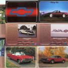CHEVY CHEVROLET COLLECTOR CAR CARDS SET CAMARO IMPALA CHEVY CHEVROLET COLLECTOR CAR CARDS SET CAMARO IMPALA