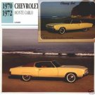 1970 70 1971 1972 CHEVROLET CHEVY MONTE CARLO COLLECTOR
