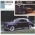 1941 CHRYSLER NEW YORKER CONVERTIBLE COLLECTOR COLLECTIBLE 1941 CHRYSLER NEW YORKER CONVERTIBLE COLLECTOR COLLECTIBLE