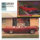 1961 61 1962 62 1963 63 LINCOLN CONTINENTAL COLLECTOR COLLECTIBLE 1961 61 1962 62 1963 63 LINCOLN CONTINENTAL COLLECTOR COLLECTIBLE