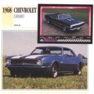 1968 68 CHEVROLET CHEVY CAMARO COLLECTOR COLLECTIBLE