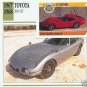 1967 67 1968 68 1969 69 TOYOTA 2000 GT COLLECTOR COLLECTIBLE