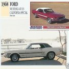 1968 68 FORD MUSTANG GT / CS CALIFORNIA SPECIAL COLLECTOR